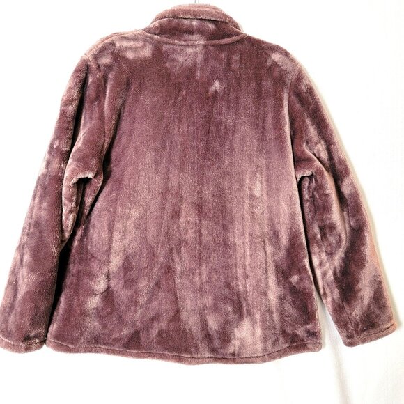 32 Degrees Heat Womens Sherpa Jacket Size 2XL Long Sleeve Full Zip Light Plum - Picture 3 of 12